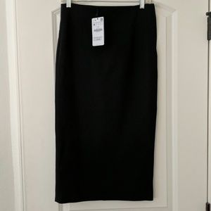 Zara Black long pencil skirt size medium
